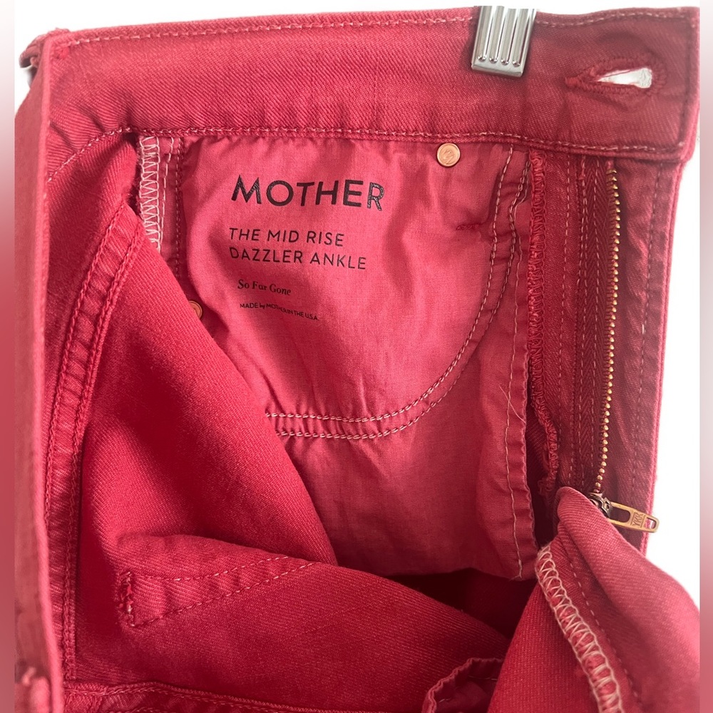 MOTHER Denim—The Mid Rise Dazzler Ankle, size 25, Fruit Punch - Picture 5 of 11